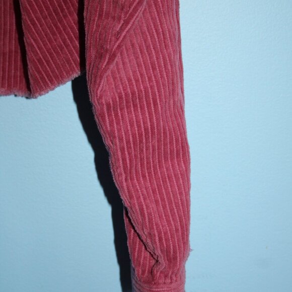 Forever 21 Cropped Women's Wide Rail Corduroy 100% Cottom Frayed Hem Size M - Picture 14 of 14